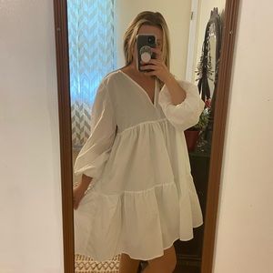 White Boho/Cottage Core Dress